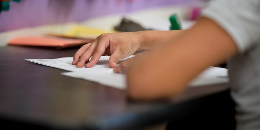 student studying